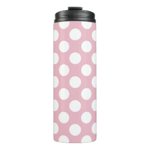Pink Polka Dots, Polka Dot Pattern, Dots, Dotted Thermal Tumbler