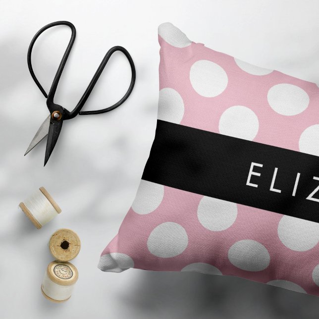 Pink Polka Dots, Polka Dot Pattern, Your Name Pillowcase (Creator Uploaded)