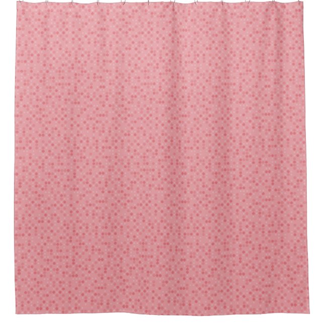 Pink Polka Dots Shower Curtain (Front)