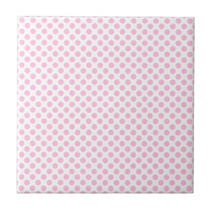 Pink Polka Dots with Customisable Background Tile
