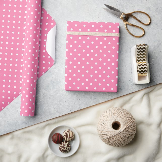 Pink Polka Dots Wrapping Paper (Crafts)