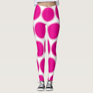 Pink Polka Leggings
