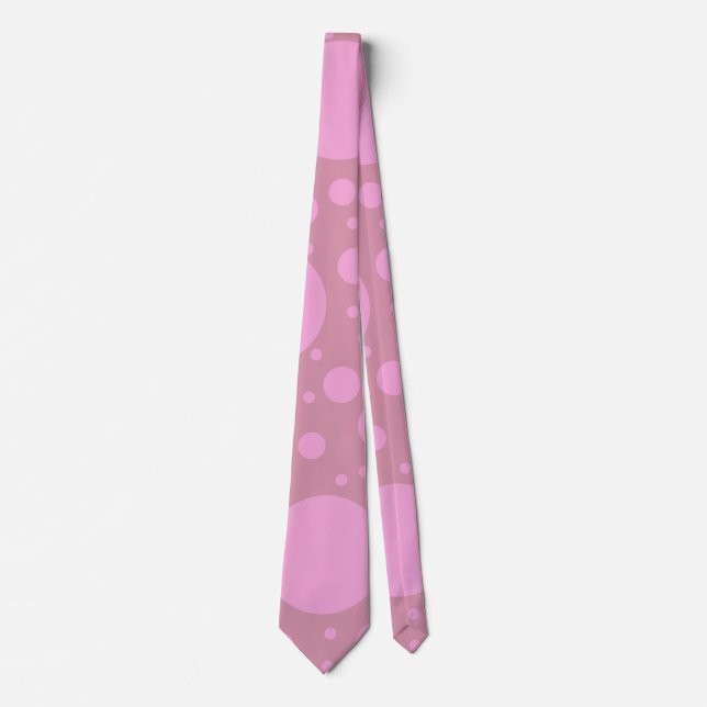 Pink Polkadots fashion Tie (Front)