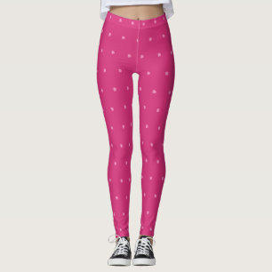 Pink Polkadots-Seashells- Leggings