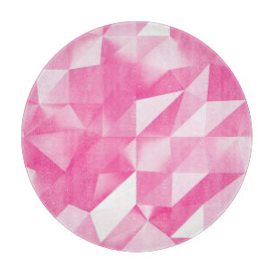 Pink polygon background: abstract 3D rendering Cutting Board