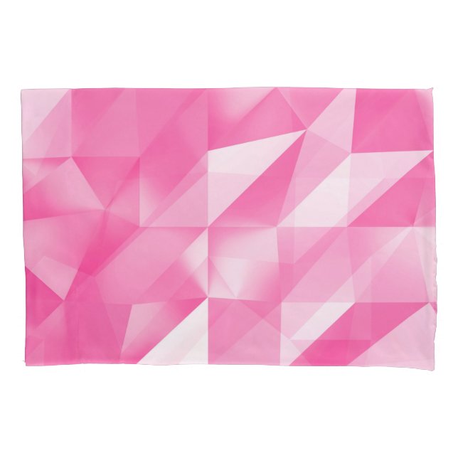 Pink polygon background: abstract 3D rendering Pillowcase (Front)