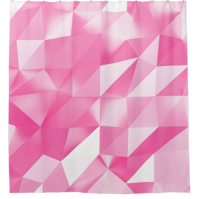 Pink polygon background: abstract 3D rendering Shower Curtain (Front)