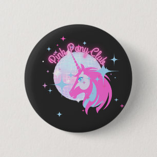 Pink Pony Club 6 Cm Round Badge