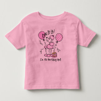 Pink Poodle Birthday Toddler T-Shirt