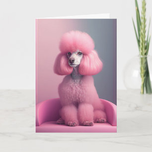 PINK POODLE DOG NOTECARDS