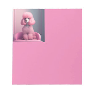 PINK POODLE DOG WRITING PAD STATIONARY