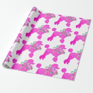 Pink Poodle Fun Birthday Party Wrapping Paper