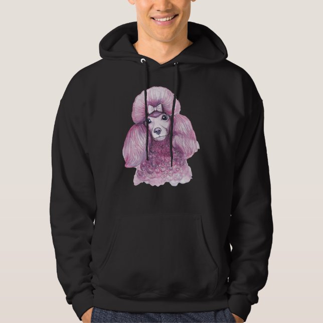 Pink poodle                   hoodie (Front)