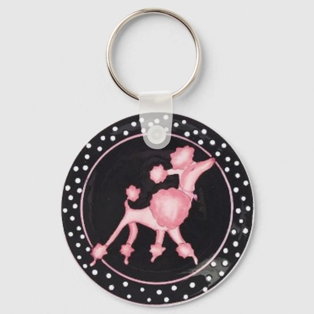 Pink Poodle Keychain (Front)