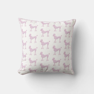 Pink Poodle Lace Retro Vintage Girly Pretty Cushion