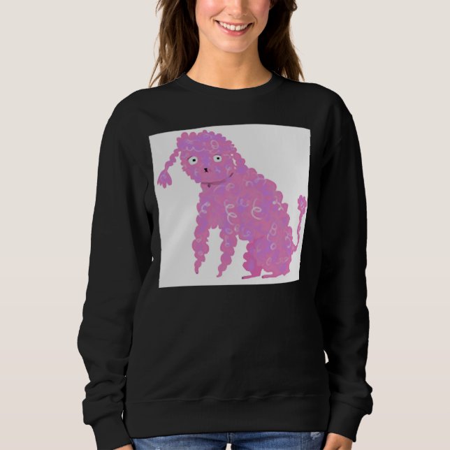 Pink Poodle Long Sweatshirt (Front)