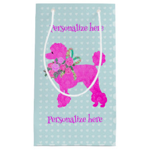 Pink Poodle Party Personalised Gift Bag