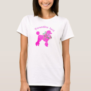 Pink Poodle Personalised Women's T-Shirt