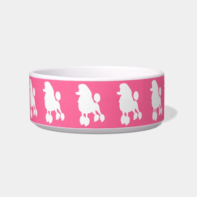 Pink Poodle Pet Bowl (Right)