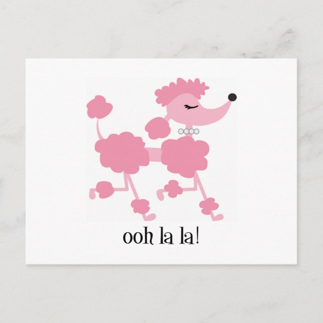 pink poodle postcard (Front)