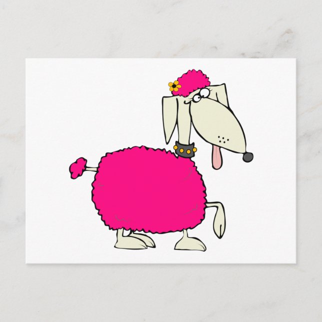 Pink Poodle Postcard (Front)