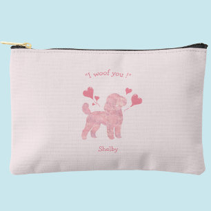Pink Poodle Pouch   Custom Dog Mum Accessory Bag