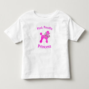 Pink Poodle Princess Birthday Girl T-Shirt