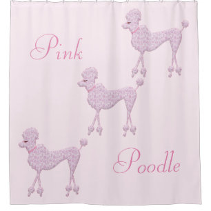 Pink Poodle Shower Curtain