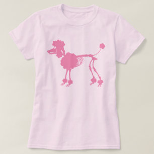 Pink Poodle Skeleton T-Shirt