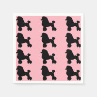 Pink Poodle Skirt Inpired Paper Napkins