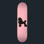 Pink Poodle Skirt Inspired Skateboard<br><div class="desc">Break out your bobby socks and saddle shoes and start dancing,  er,  skateboarding! This Pink Poodle Skirt Inspired Skateboard looks like a classic 1950s poodle skirt. The design features a black silhouette of a poodle on a pink background. It's beginning to look a lot like the 1950s!</div>