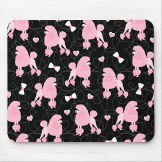 Pink Poodles and Bows Pattern Mouse Pad