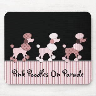 Pink Poodles On Parade Mousepad