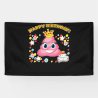 Pink Poop Emoji Happy Birthday Girls