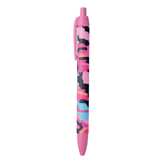 Pink Pop Abstract  Black Ink Pen (Top (Vertical))