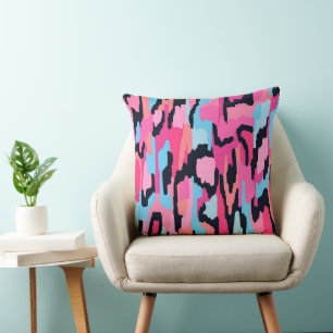 Pink Pop Abstract  Cushion