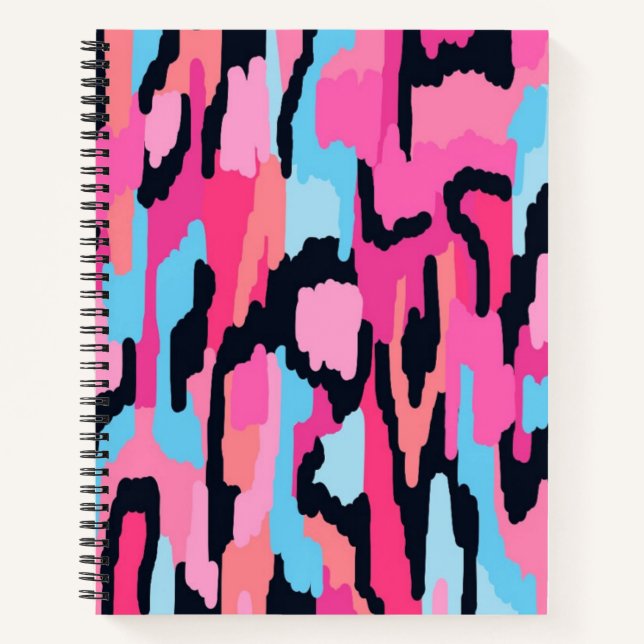 Pink Pop Abstract  Notebook (Front)