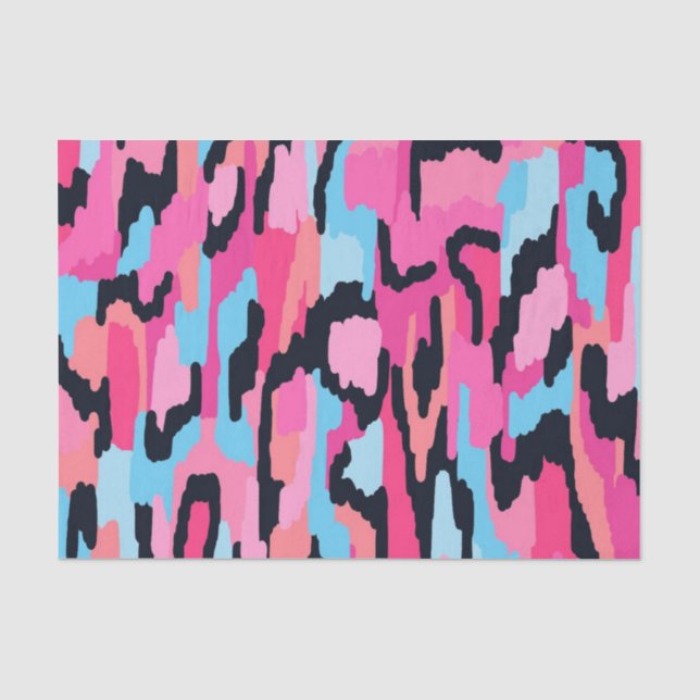 Pink Pop Abstract Tissue Paper (Front)