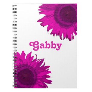 Pink Pop Art Sunflower Notebook