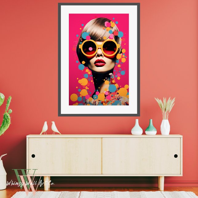 Pink Pop Art Woman Portrait Poster (Creator Uploaded)