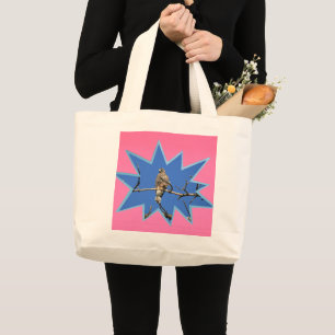 Pink Pop Out Photo Frame Large Tote Bag