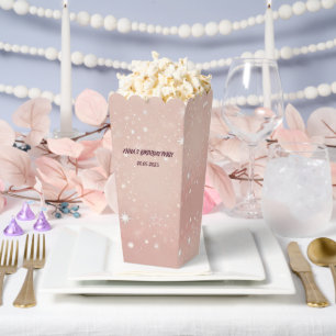 Pink Popcorn Favour Box Custom Party Treat