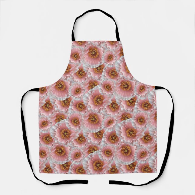 pink poppies apron (Front)
