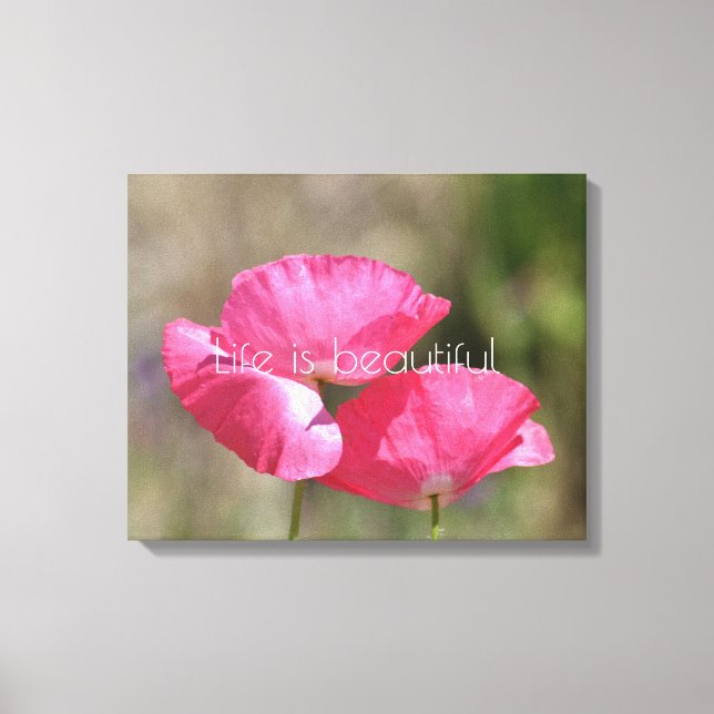 Pink Poppies    Canvas Print (Front)