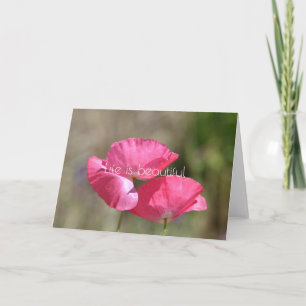 Pink Poppies   Card