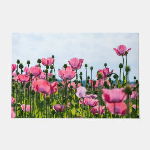 Pink Poppies Doormat