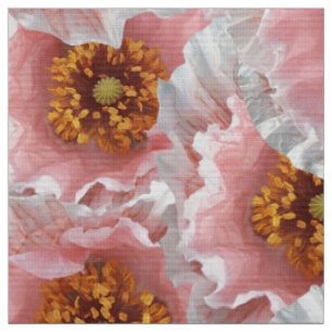 pink poppies fabric