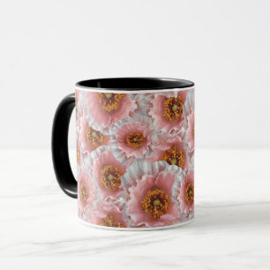 pink poppies mug