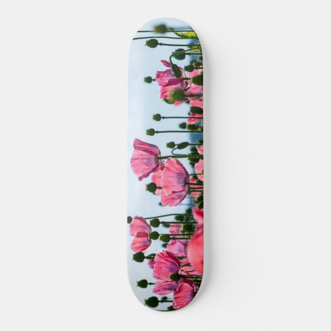 Pink Poppies Skateboard (Front)