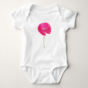 pink poppy baby bodysuit